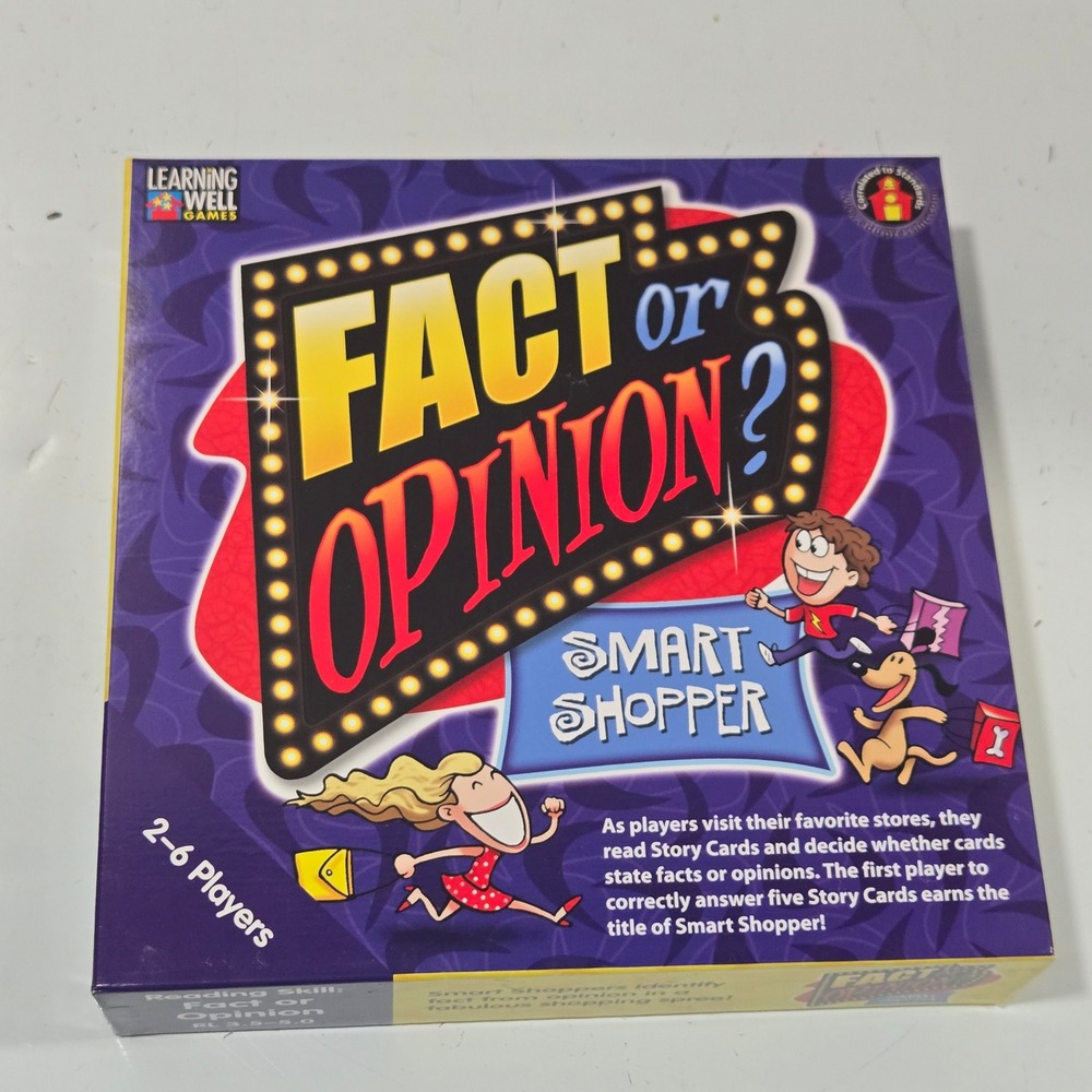 Fact or Opinion Smart Shopper Board Game Edupress Learning Well LRN401 Ages 7+